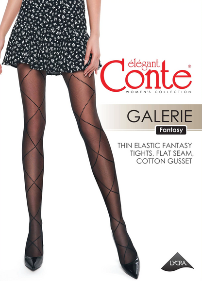Conte Galerie 20 Den - Fantasy Women's Tights with imitation lacing (20S-89SP)