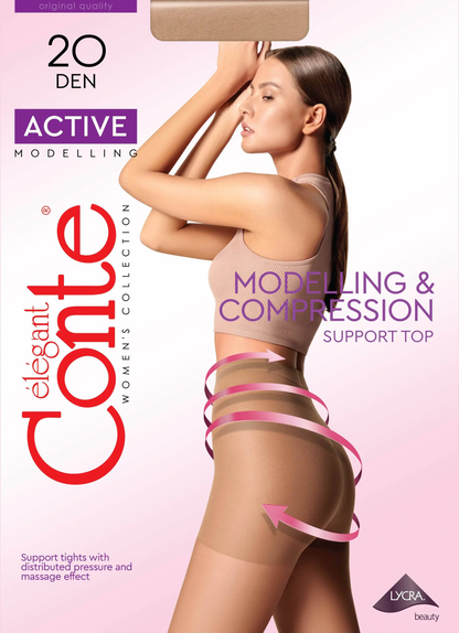 Conte Active 20 Den - Modelling Control Top Women's Tights (8S-63SP)