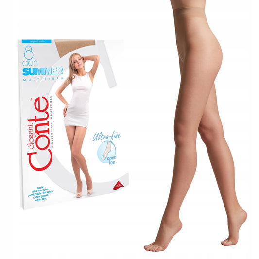 Conte(Poland) Summer 8 Den Open Toe - Ultra-Thin Women's Pantyhose (14S-31SP)