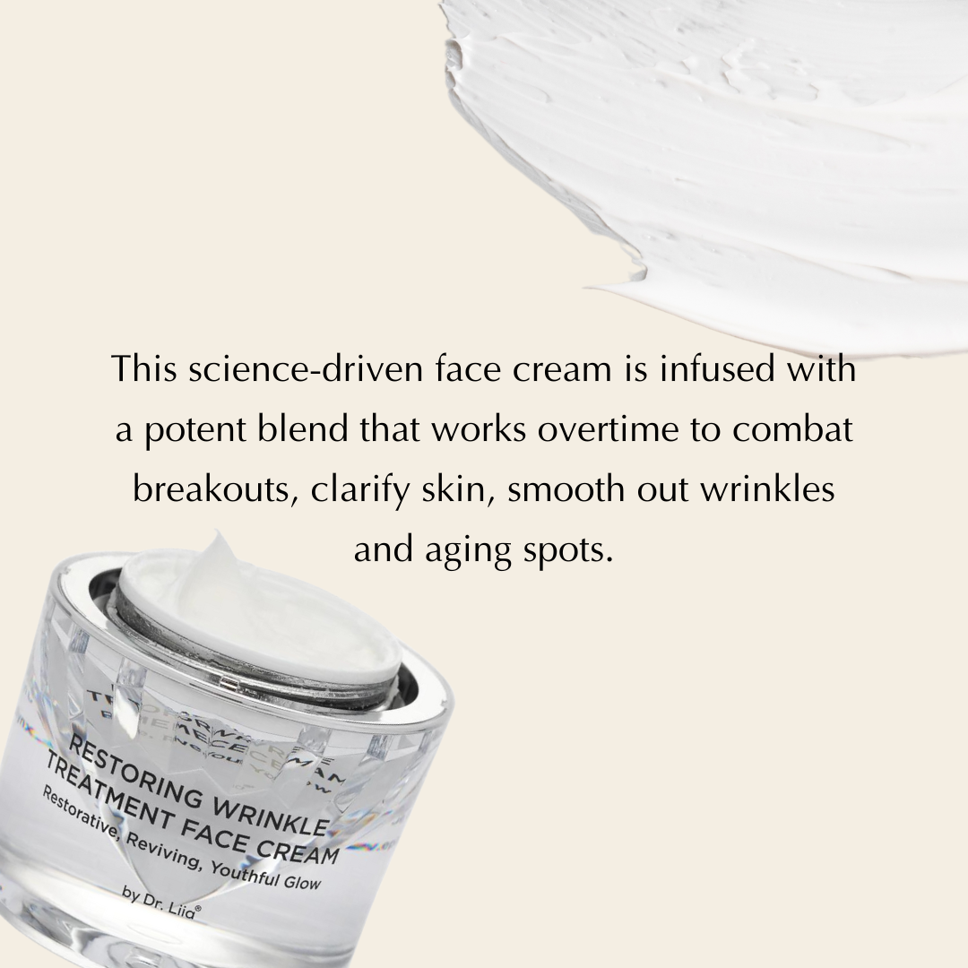 Restoring Wrinkle Treatment Face Cream – Vegan, Hypoallergenic, Gluten-Free Anti-Aging Formula
