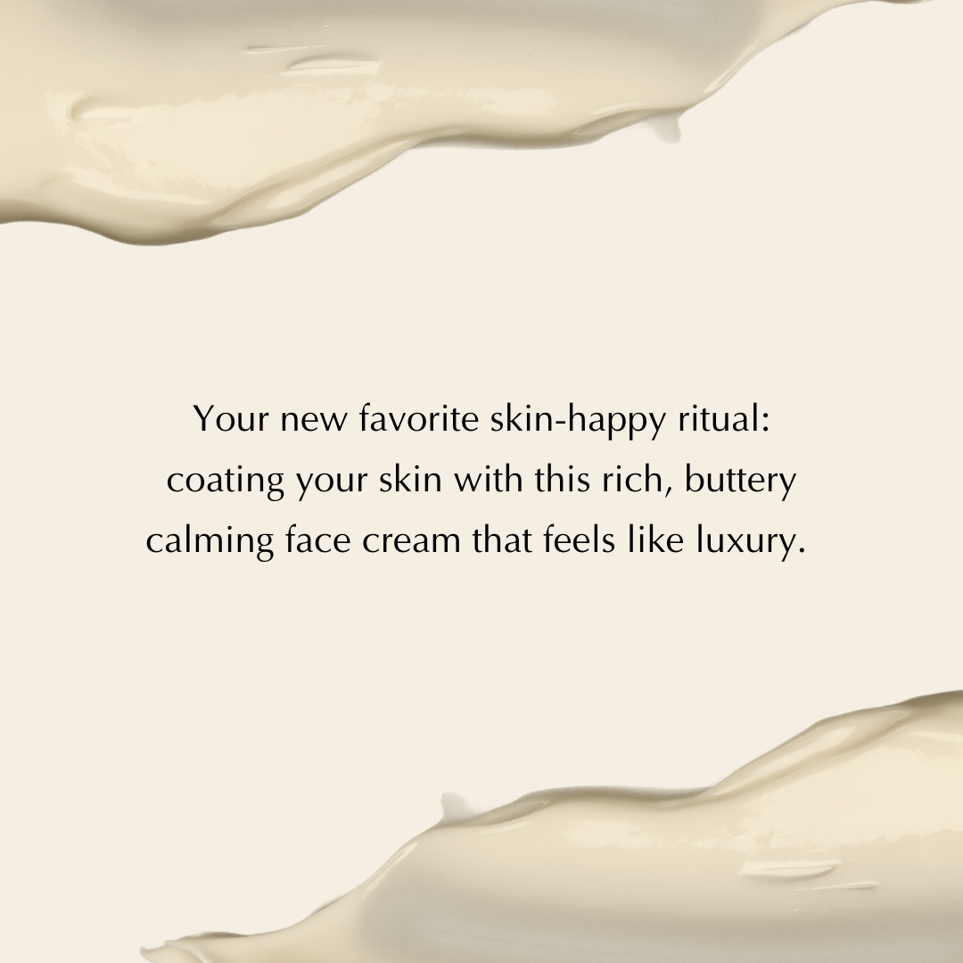 Rich Calming Cream for Dry, Stressed & Sensitive Skin - Vegan, Gluten-Free, Ultra-Hydrating