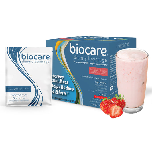 30G Protein Strawberries & Cream Biocare Dietary Beverage (14-Servings)