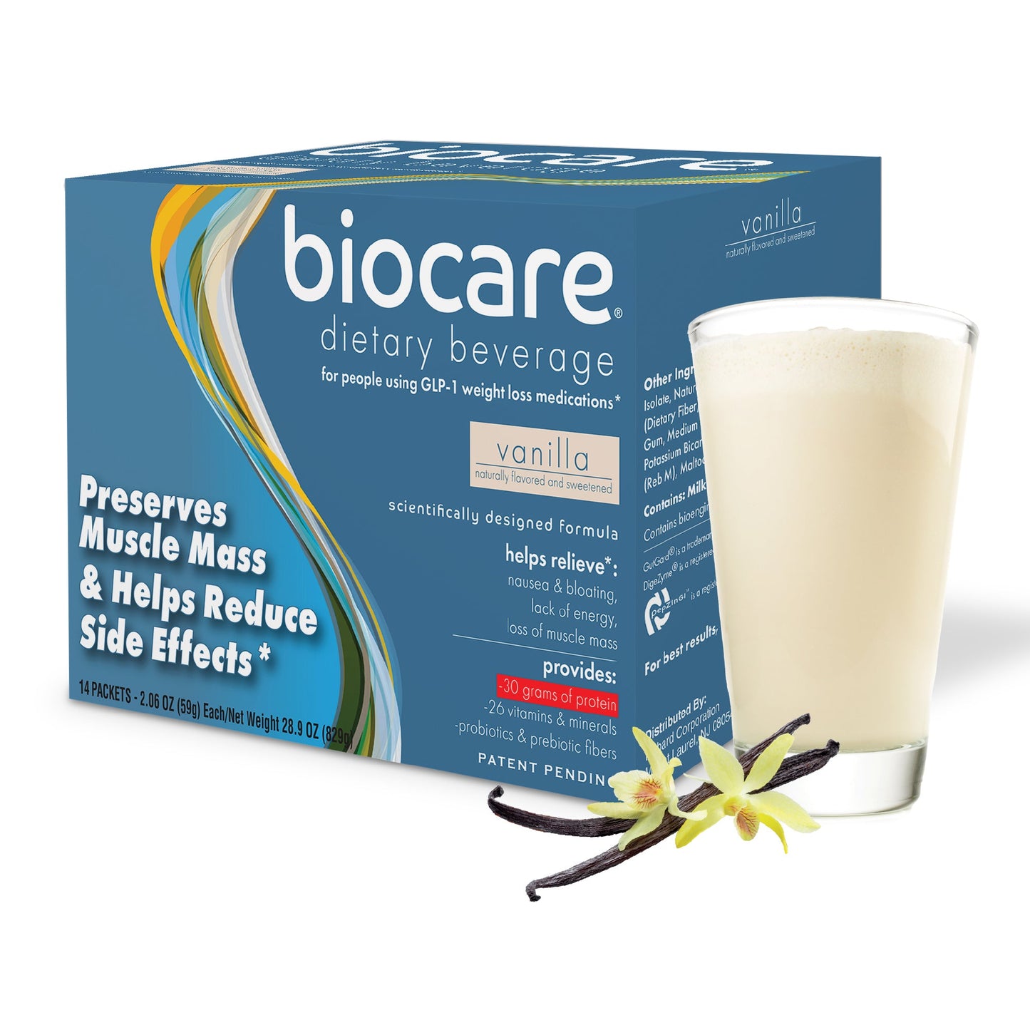 30G Protein Vanilla Biocare Dietary Beverage (14-Count)