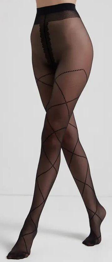 Conte Galerie 20 Den - Fantasy Women's Tights with a rhombus pattern (20С-89СП)