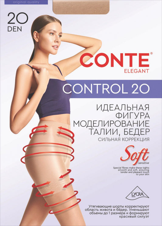 Conte Control Soft 20 Den - Modelling Control Top Women's Tights (8С-75СП)
