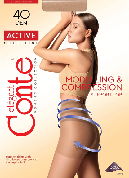 Conte Active 40 Den - Modelling Control Top Women's Tights (8S-61SP)