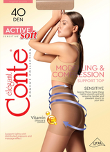 Load image into Gallery viewer, Conte Active Soft 40 Den - Modelling Control Top Women&#39;s Tights (14С-70СП)