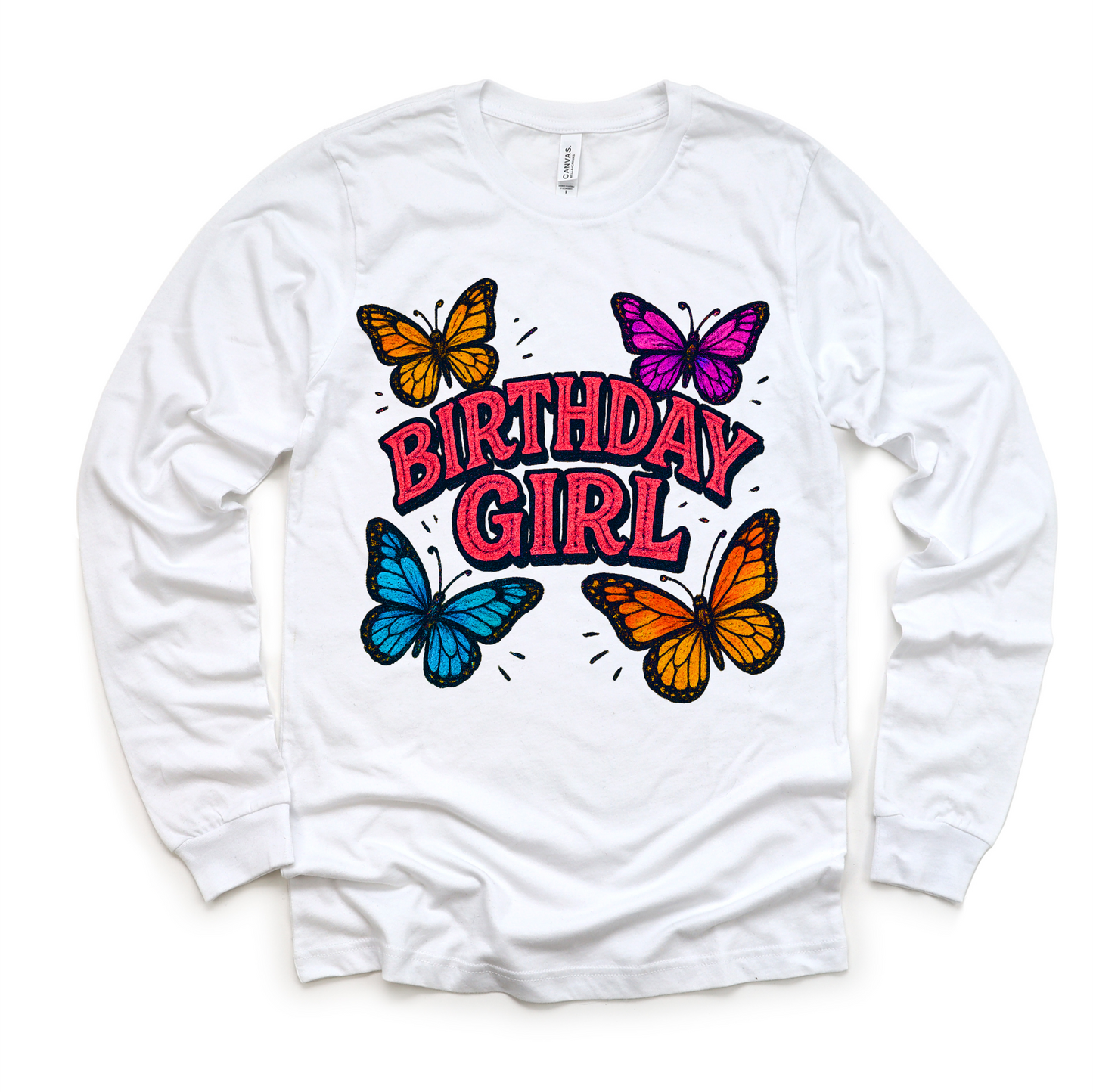 Girls Butterfly Birthday Shirt - Girls Birthday Tee