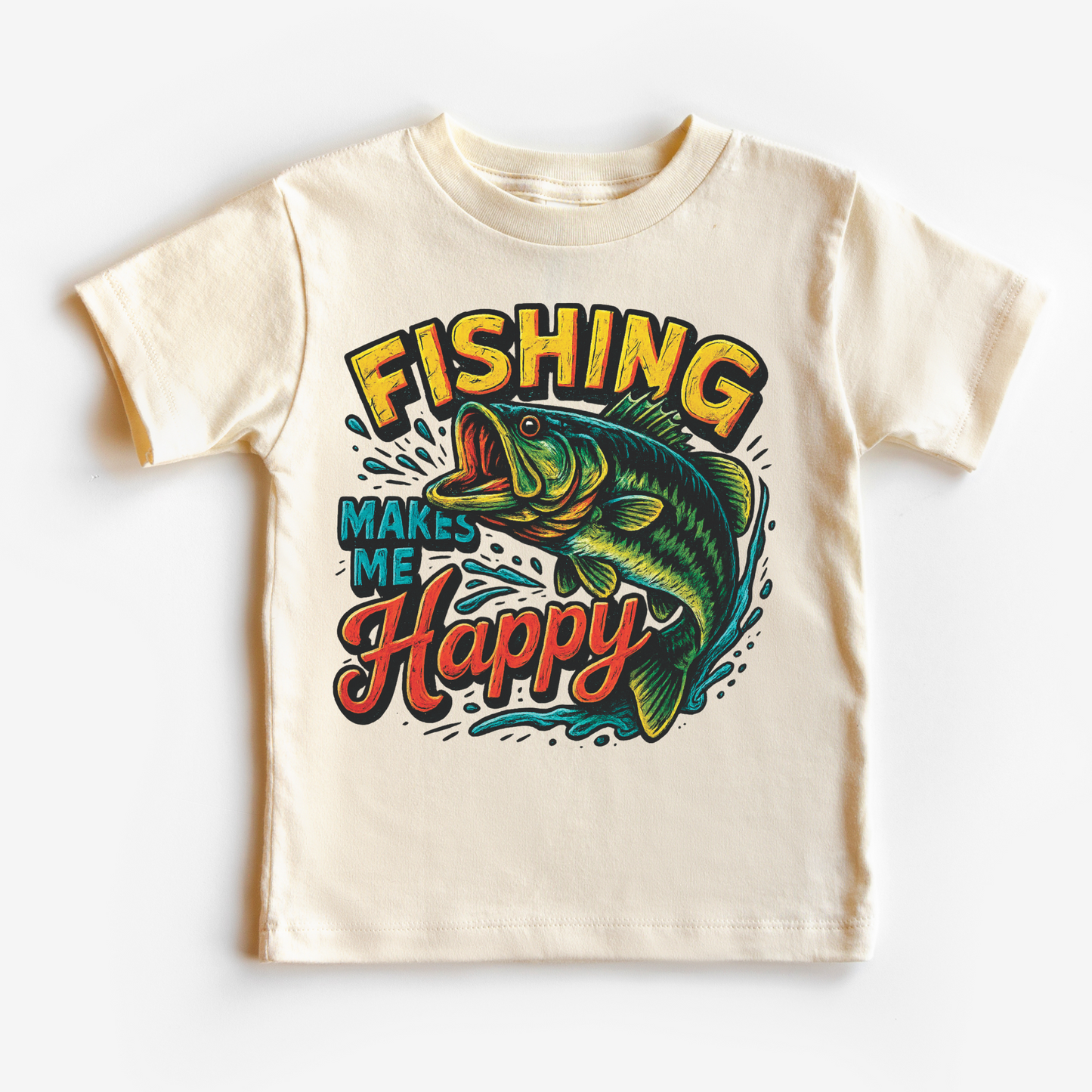 Fishing Make Me Happy Shirt - Bass Fishing Outdoors Tee
