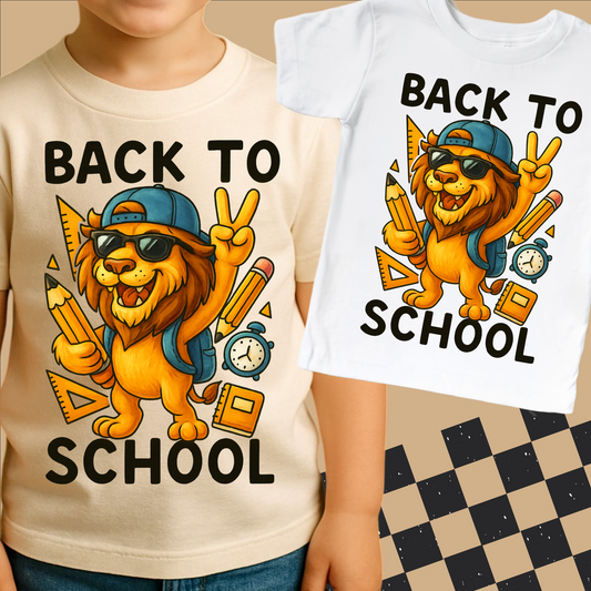 Back To School Lion Mascot Shirt - Back To School Tee