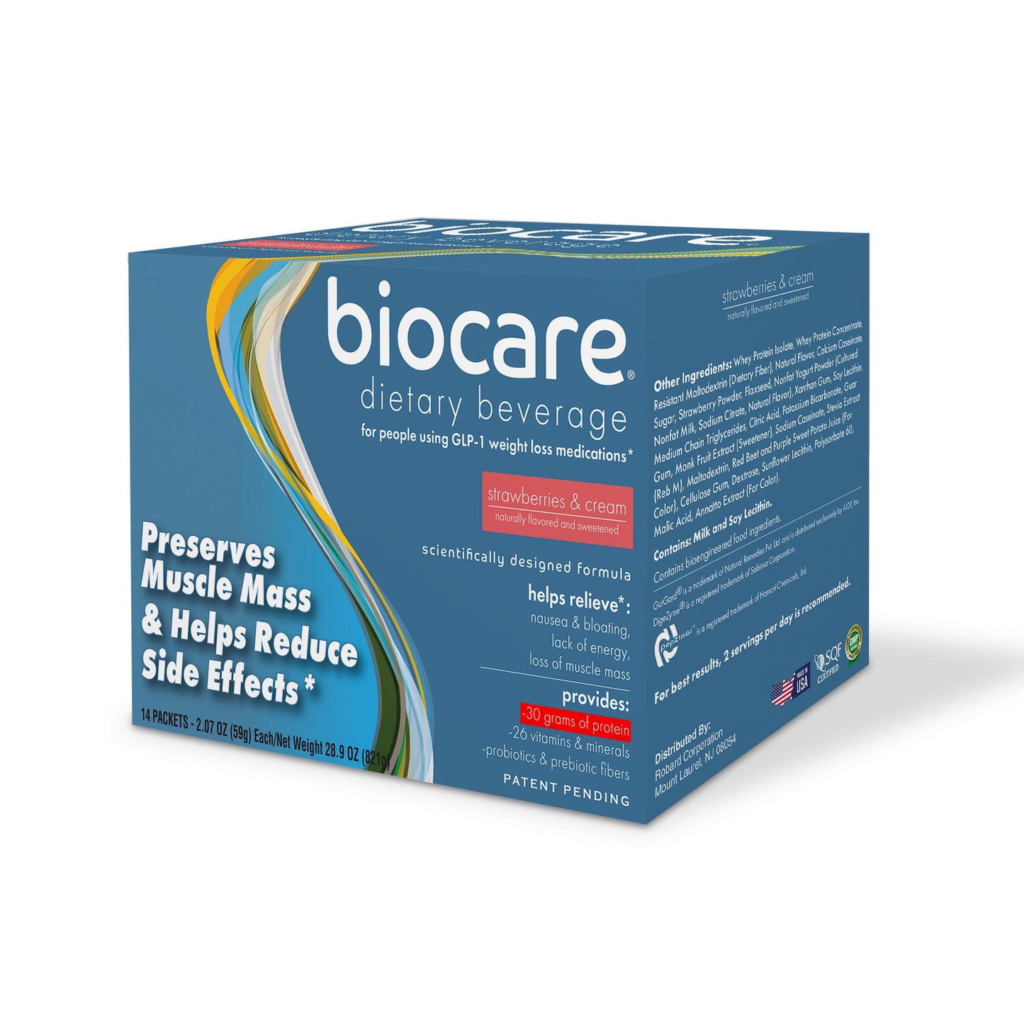 30G Protein Strawberries & Cream Biocare Dietary Beverage (14-Count)
