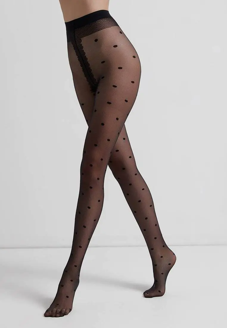 Conte (Poland) Desire 20 Den - Fantasy Women's Tights with Medium Polka Dots (18S-107/1SP)
