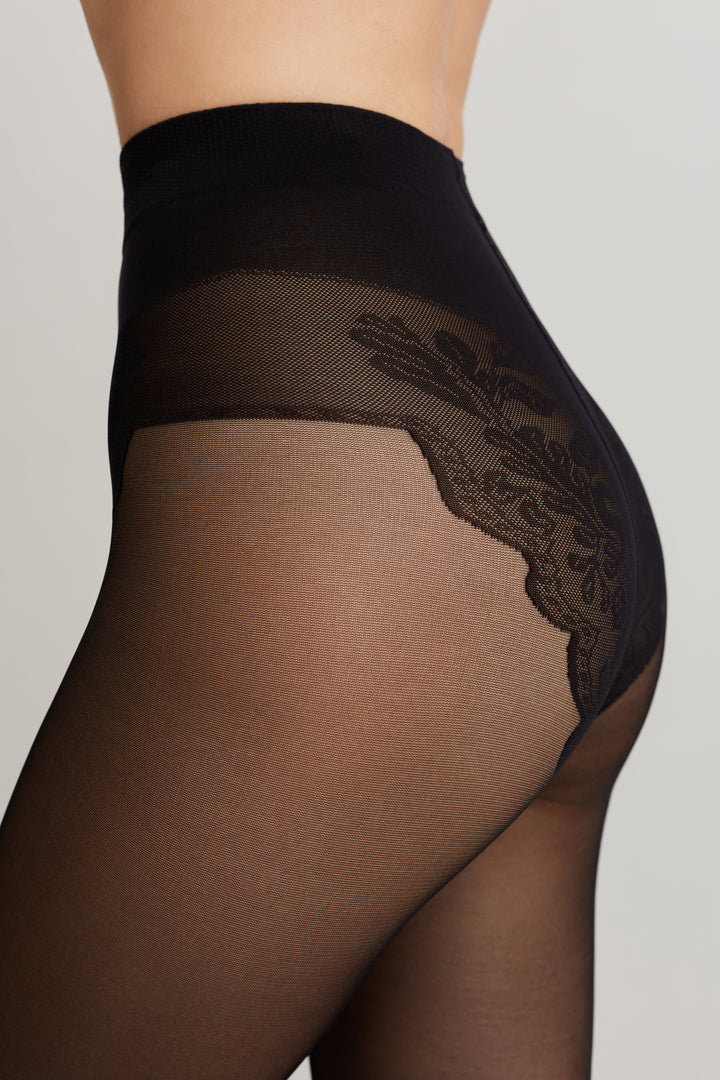 Conte (Poland) Bikini Soft 40 Den - Classic Women's Tights with Ajour Top (8S-47SP)