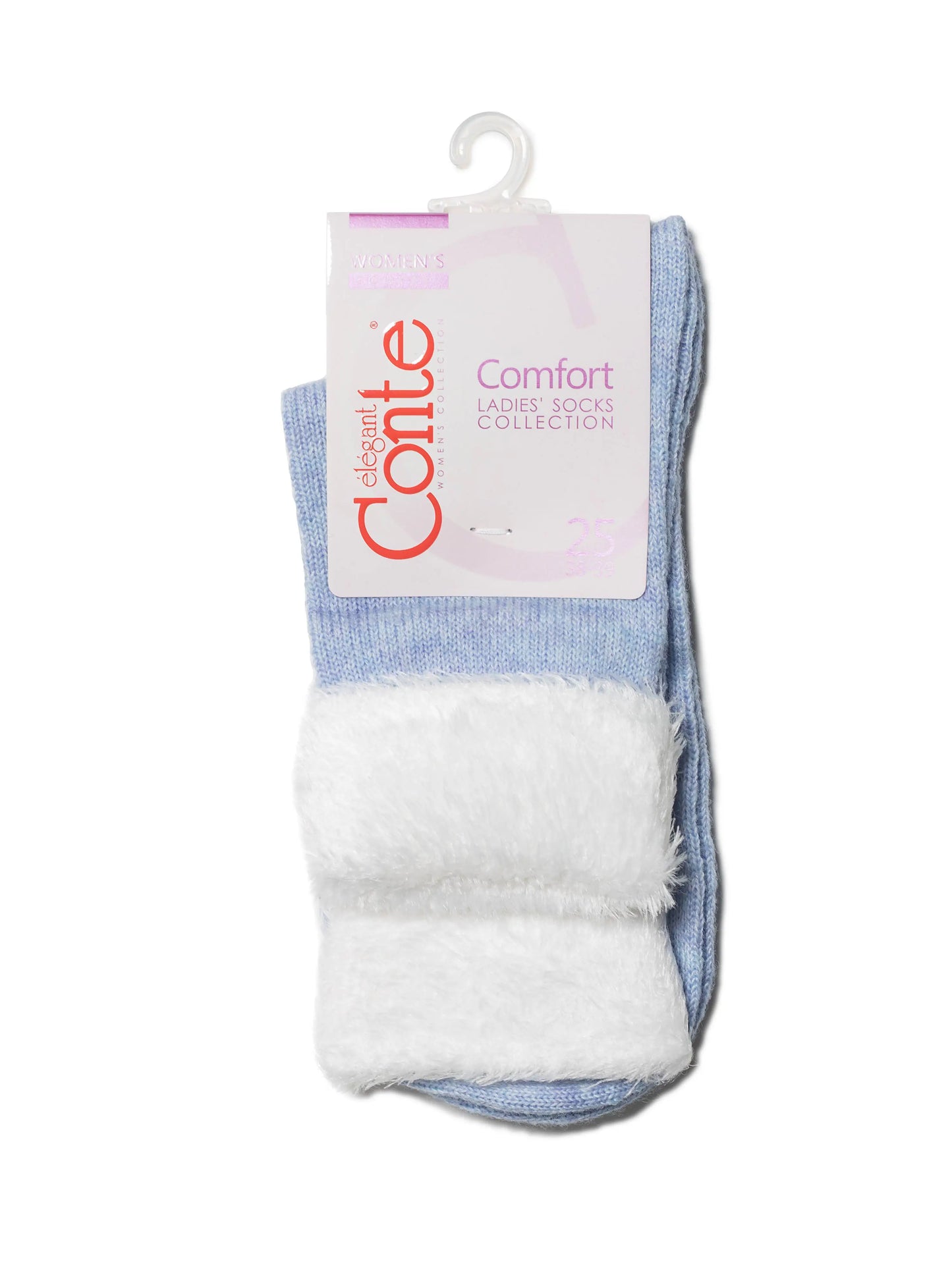 Conte Comfort #17S-173SP(000) - 1 pair Warm Polyamide Women's Socks with Lapel