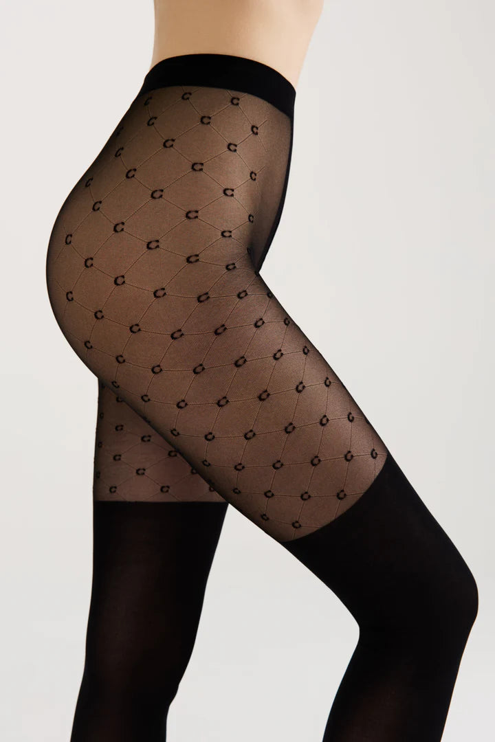 Conte Couture 50/30 Den - Fantasy Opaque Women's Tights with Imitation Golfs (23S-143SP)