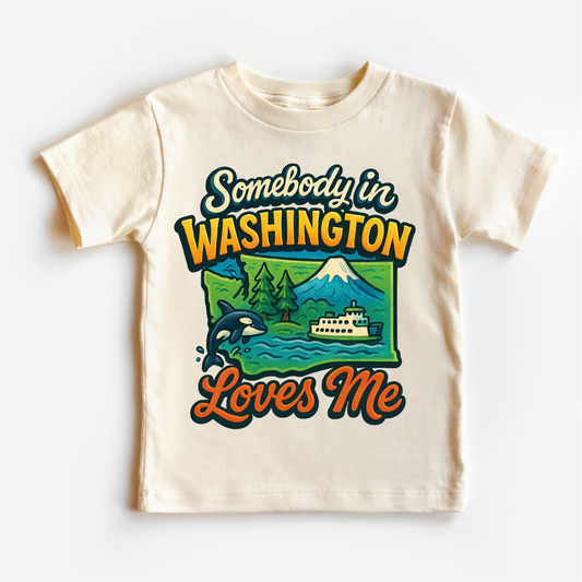 Somebody In Washington Loves Me Shirt - State Souvenir Tee