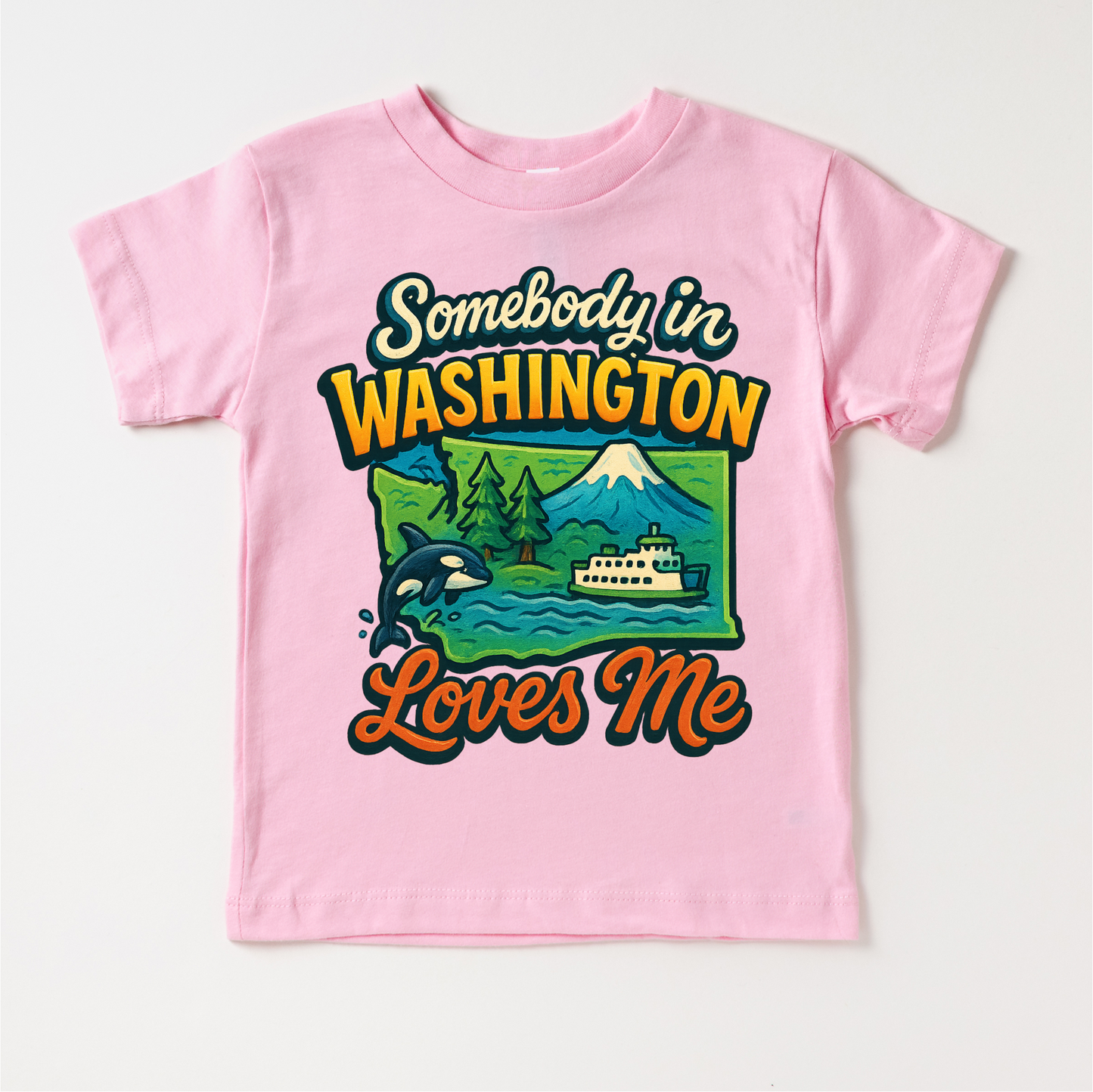 Somebody In Washington Loves Me Shirt - State Souvenir Tee