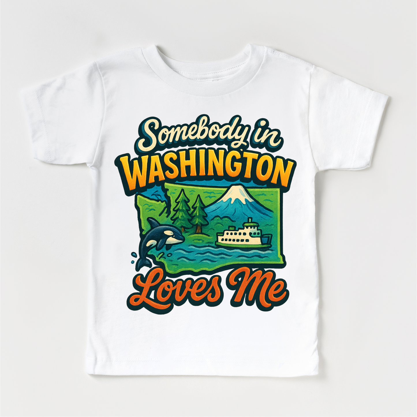 Somebody In Washington Loves Me Shirt - State Souvenir Tee