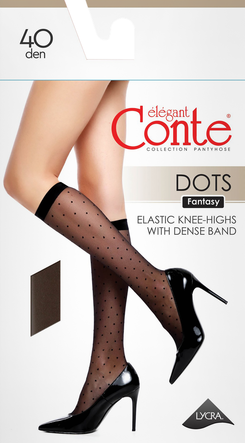 Conte Dots 40 Den - Fantasy Knee-Highs for Women (21C-147SP)