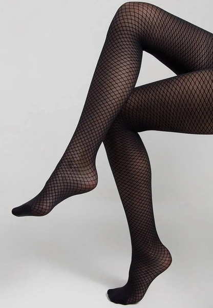 Conte Club 30 Den - Fantasy Dense Women's Tights with geometric pattern (21S-94SP)