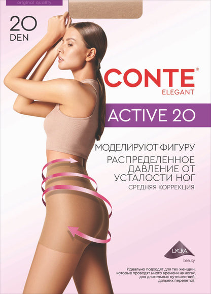 Conte Active 20 Den - Modelling Control Top Women's Tights (8S-63SP)