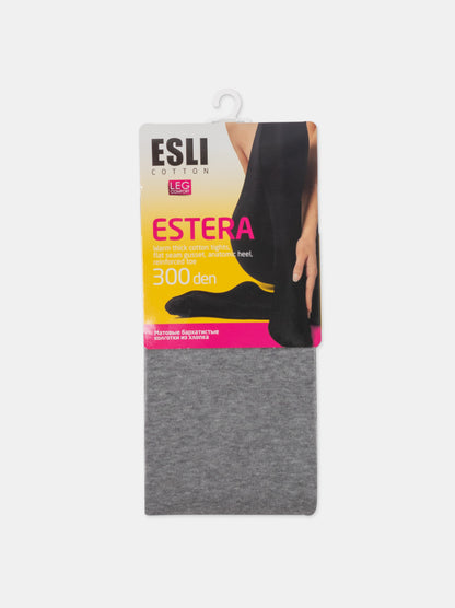 Conte/Esli Estera 300 Den - 74% Cotton Warm Opaque Women's Tights (14С-65СПЕ)