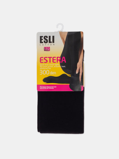 Conte/Esli Estera 300 Den - 74% Cotton Warm Opaque Women's Tights (14С-65СПЕ)