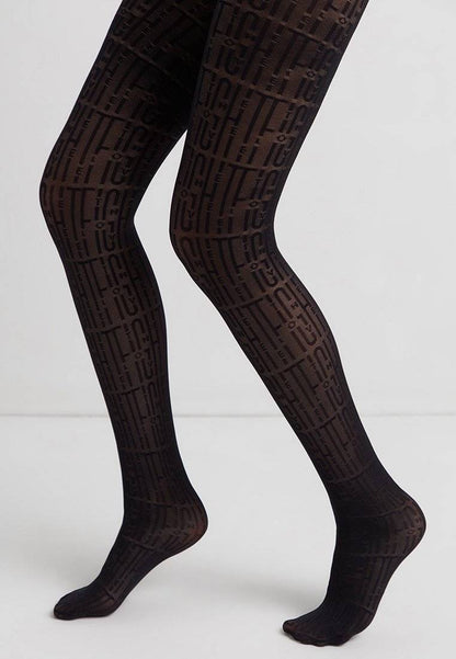 Conte Art 40 Den - Fantasy Women's Tights with a letter pattern (21S-95SP)
