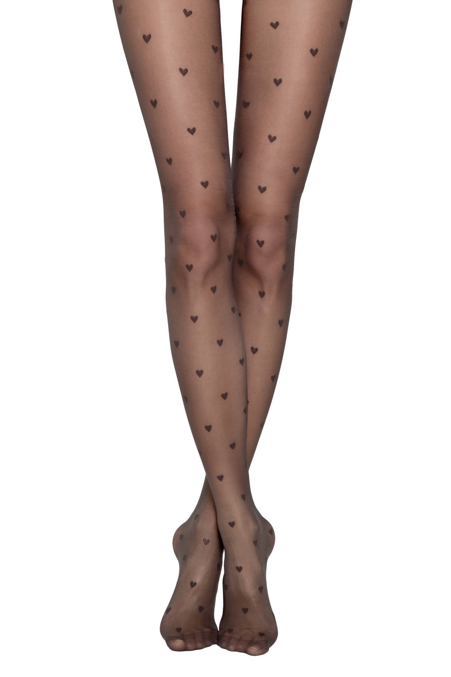 Conte Bonheur 20 Den - Fantasy Women's Tights with a "heart" pattern (19S-109SP)