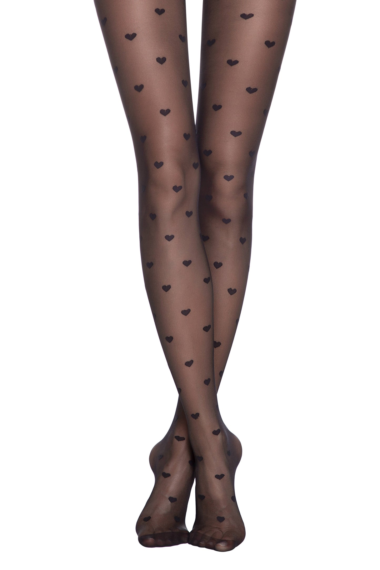 Conte Bonheur 20 Den - Fantasy Women's Tights with a "heart" pattern (19S-109SP)
