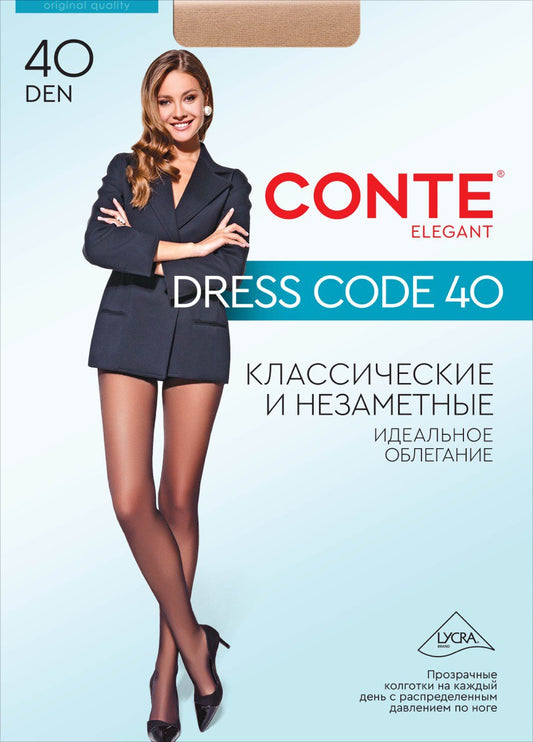 Conte Dress Code 40 Den - Classic Invisible Women's Pantyhose (8С-45СПD)