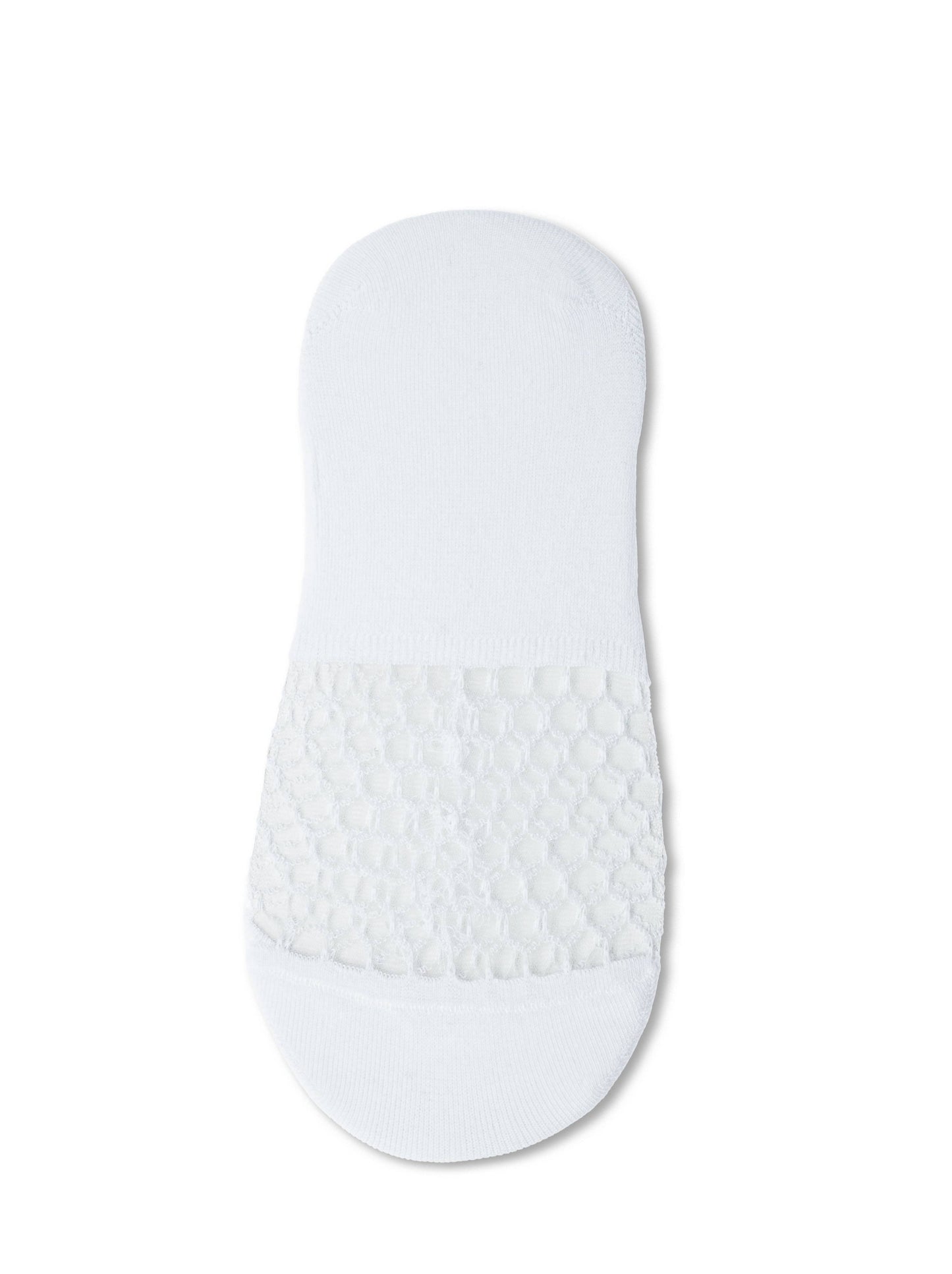 Conte Esli #IS007 - 1 pair Cotton Invisible Women's Footlets (with sheer mesh insert)