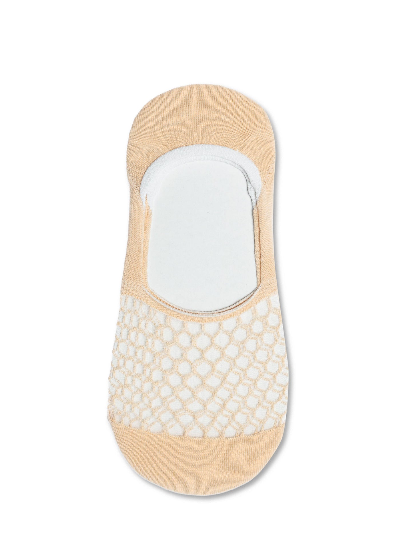 Conte Esli #IS007 - 1 pair Cotton Invisible Women's Footlets (with sheer mesh insert)