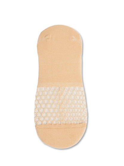 Conte Esli #IS007 - 1 pair Cotton Invisible Women's Footlets (with sheer mesh insert)