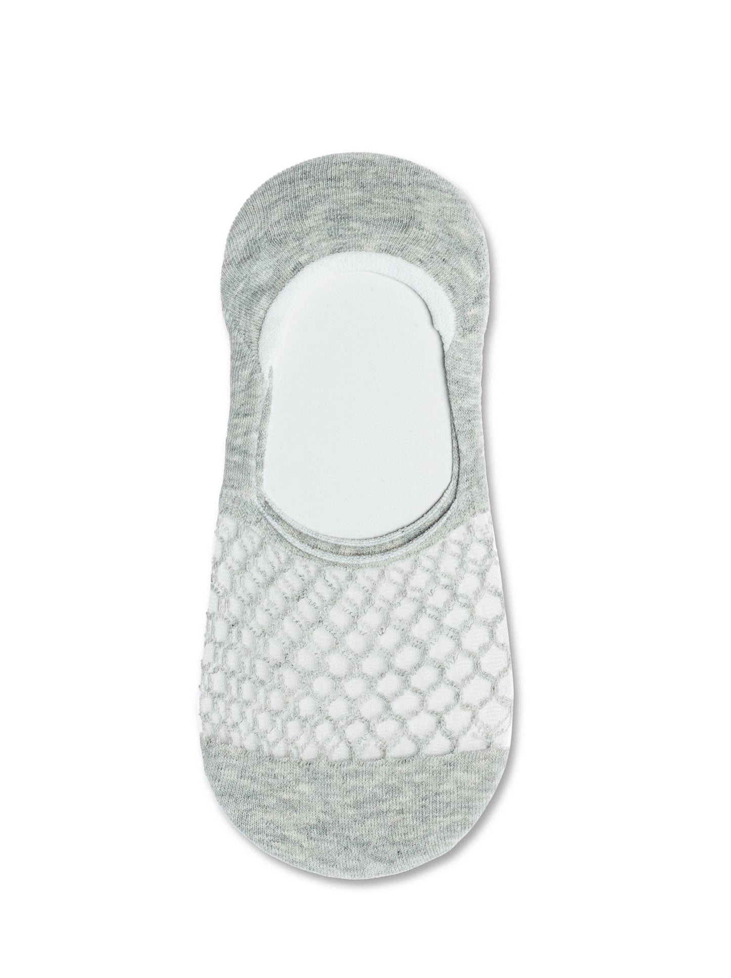 Conte Esli #IS007 - 1 pair Cotton Invisible Women's Footlets (with sheer mesh insert)