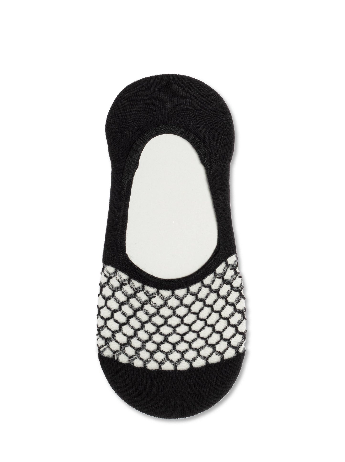 Conte Esli #IS007 - 1 pair Cotton Invisible Women's Footlets (with sheer mesh insert)