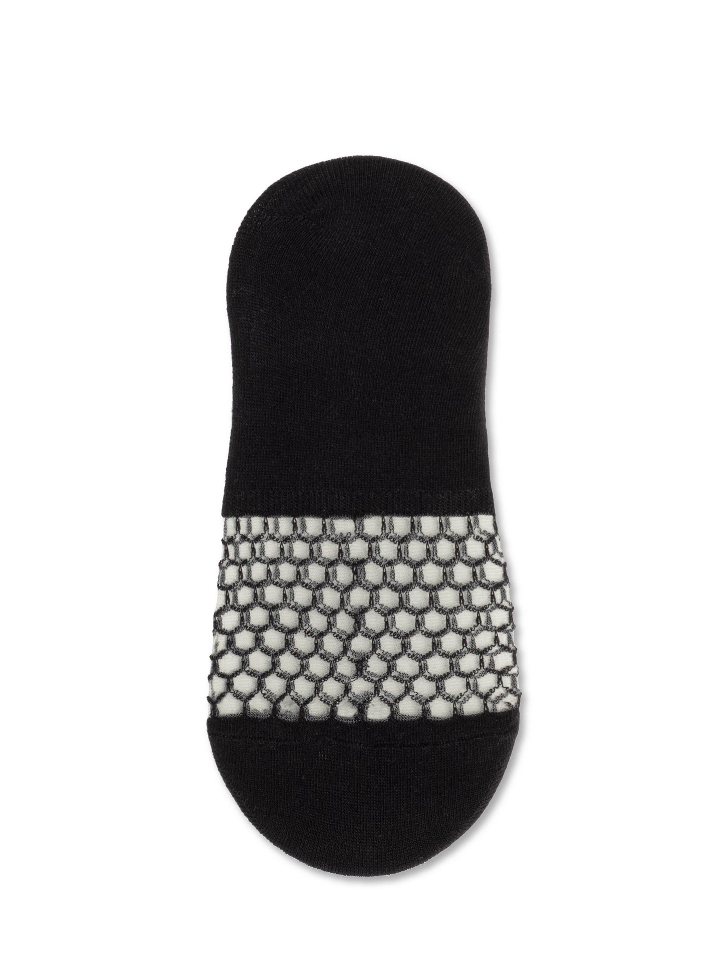 Conte Esli #IS007 - 1 pair Cotton Invisible Women's Footlets (with sheer mesh insert)