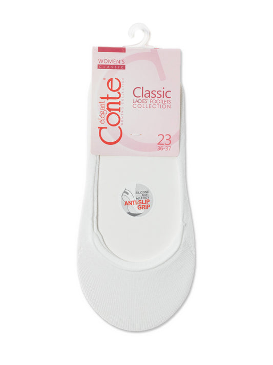 Conte Classic #20S-97SP - 1 pair Bamboo Women's Footlets with anti-slip covers