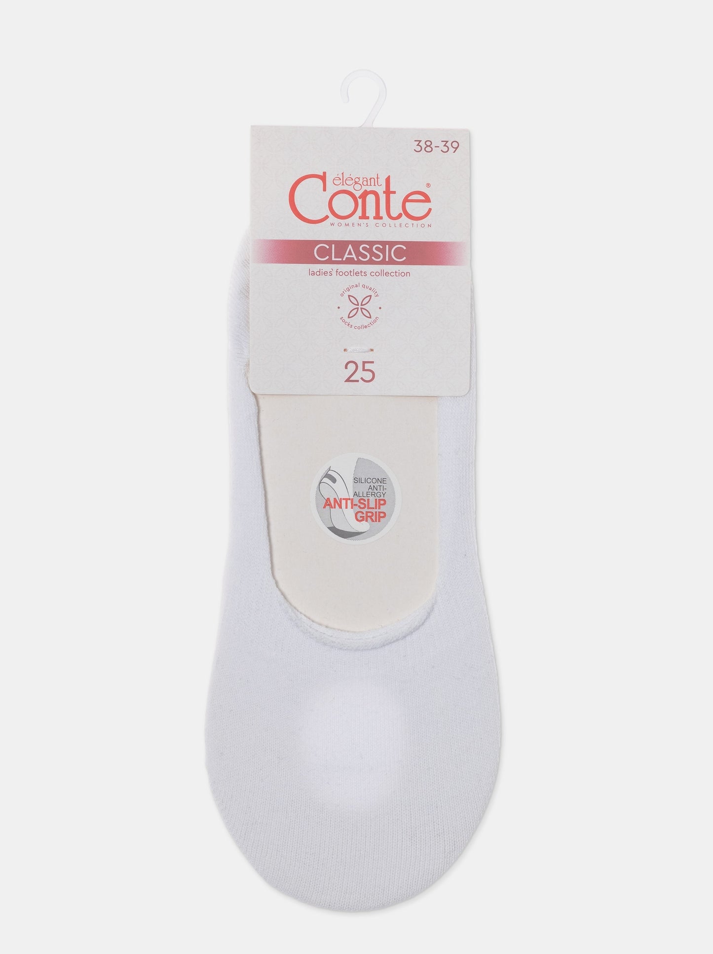Conte Classic #16S-12SP - 1 pair Cotton Women's Footlets