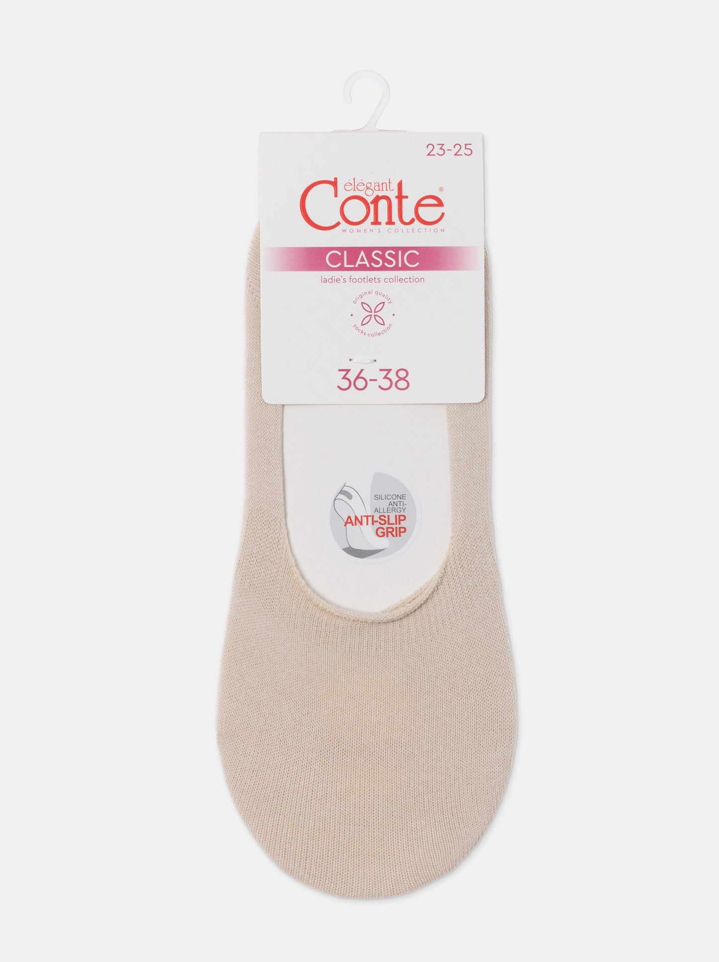 Conte Classic #16S-12SP - 1 pair Cotton Women's Footlets