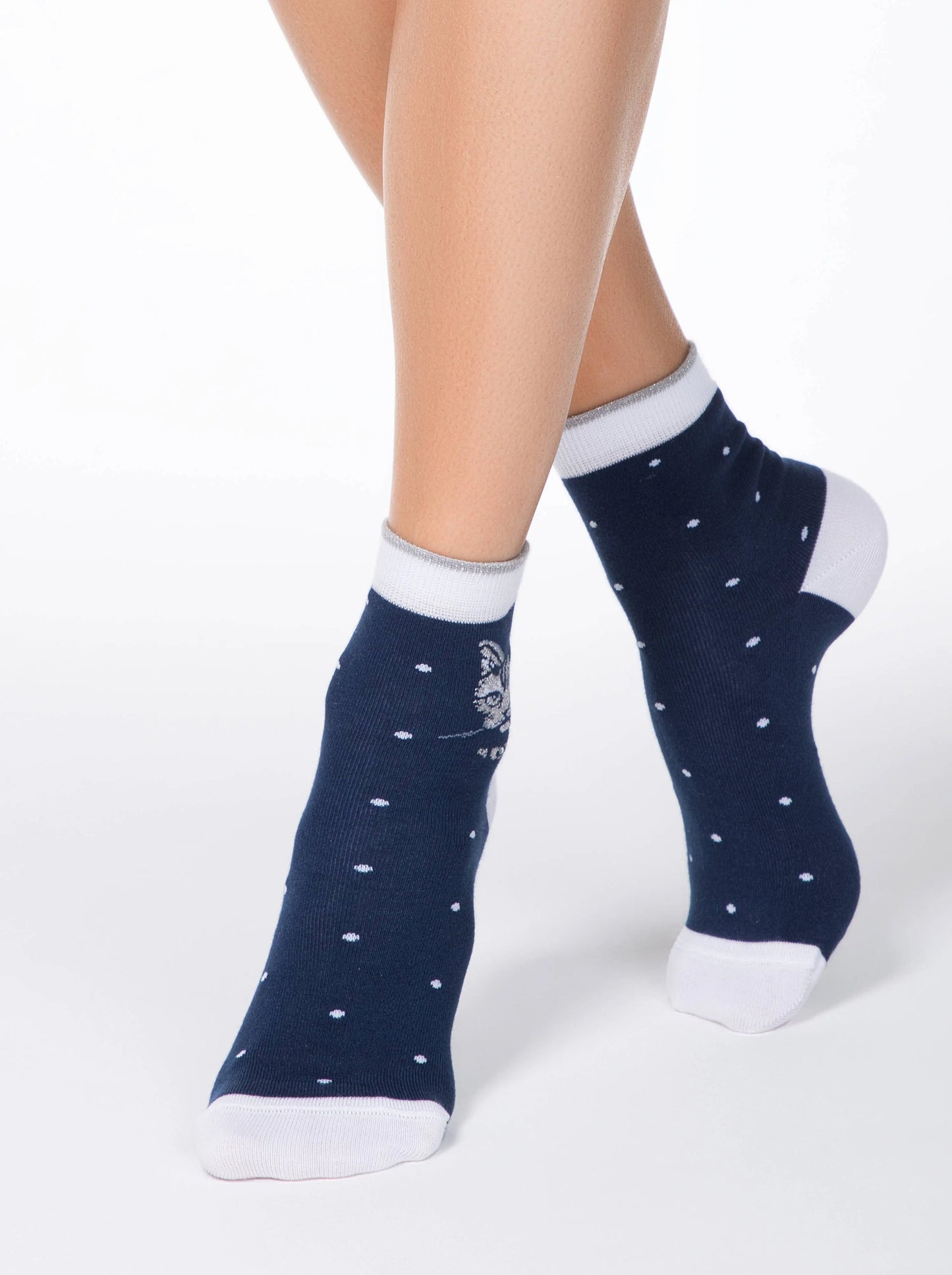 Conte Elegant #17S-67SP(715) - Cotton Women's Socks Gift Box (2 pairs pack)