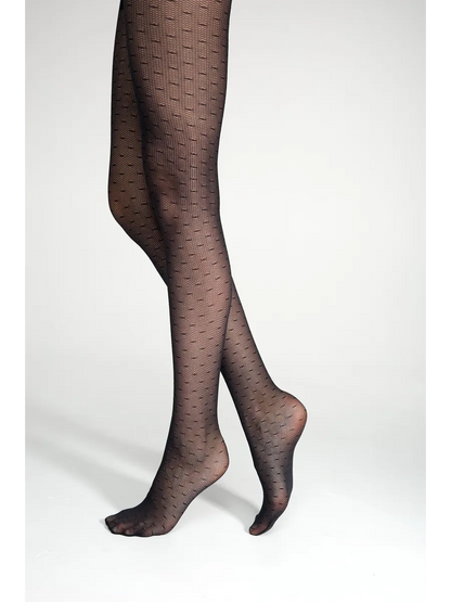 Conte Blues 40 Den - Fantasy Women's Tights with fine mesh design & subtle horizontal lines (24S-184SP)