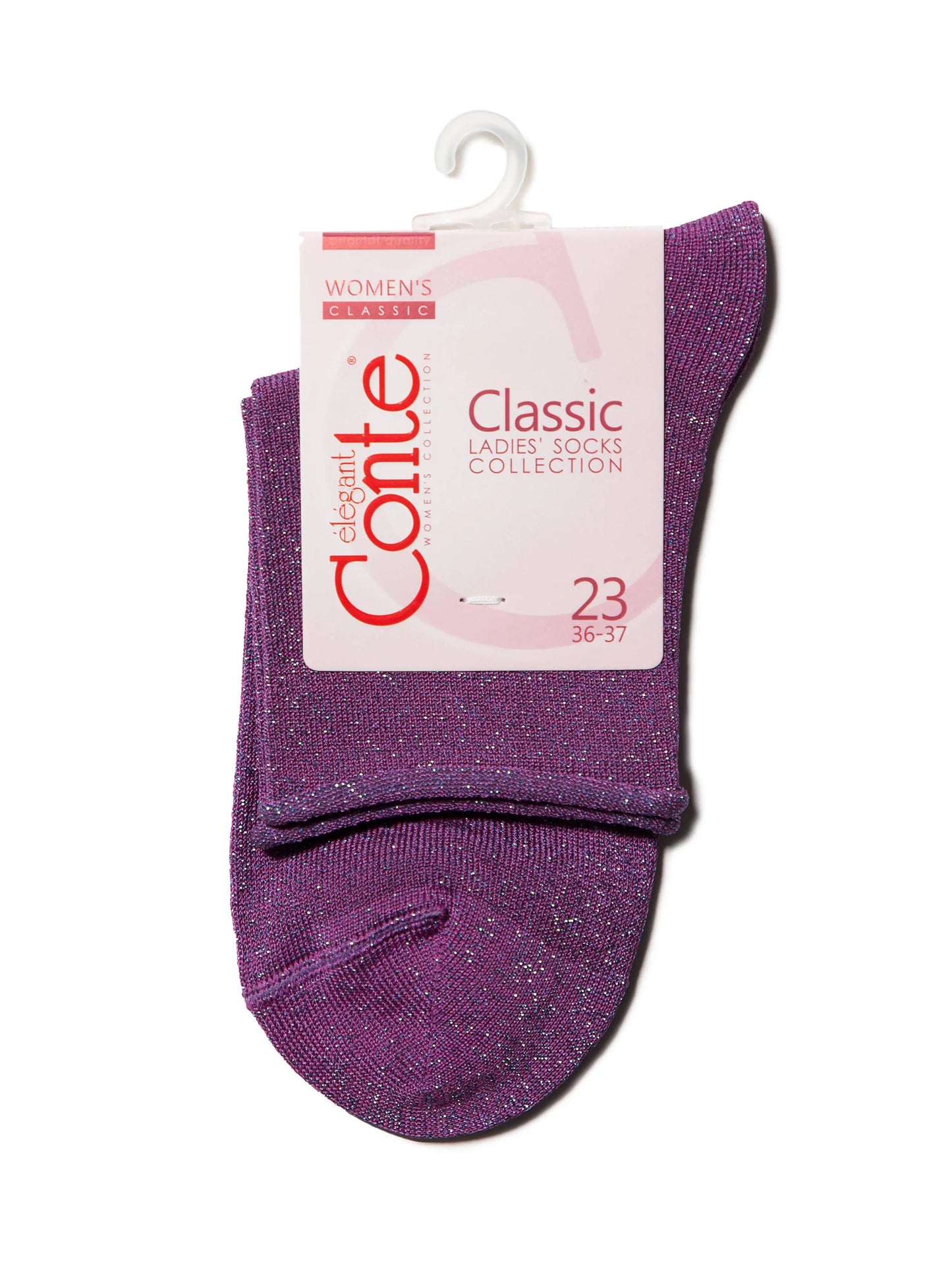 Conte Classic #17S-16SP(000) - 1 pair Viscose Women's Socks (lurex, without elastic)