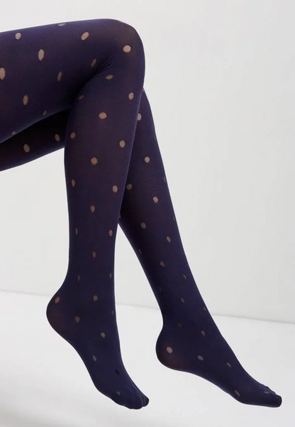 Conte Enjoy 50 Den - Fantasy Opaque Women's Tights with Sheer Polka Dots (19S-241SP)