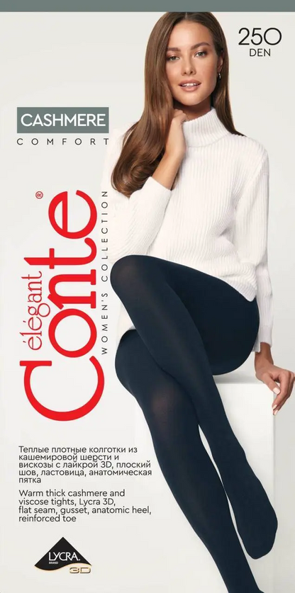 Conte Cashmere 250 Den - 7% Cashmere Warm Thin Soft Women's Tights (14S-122SP)