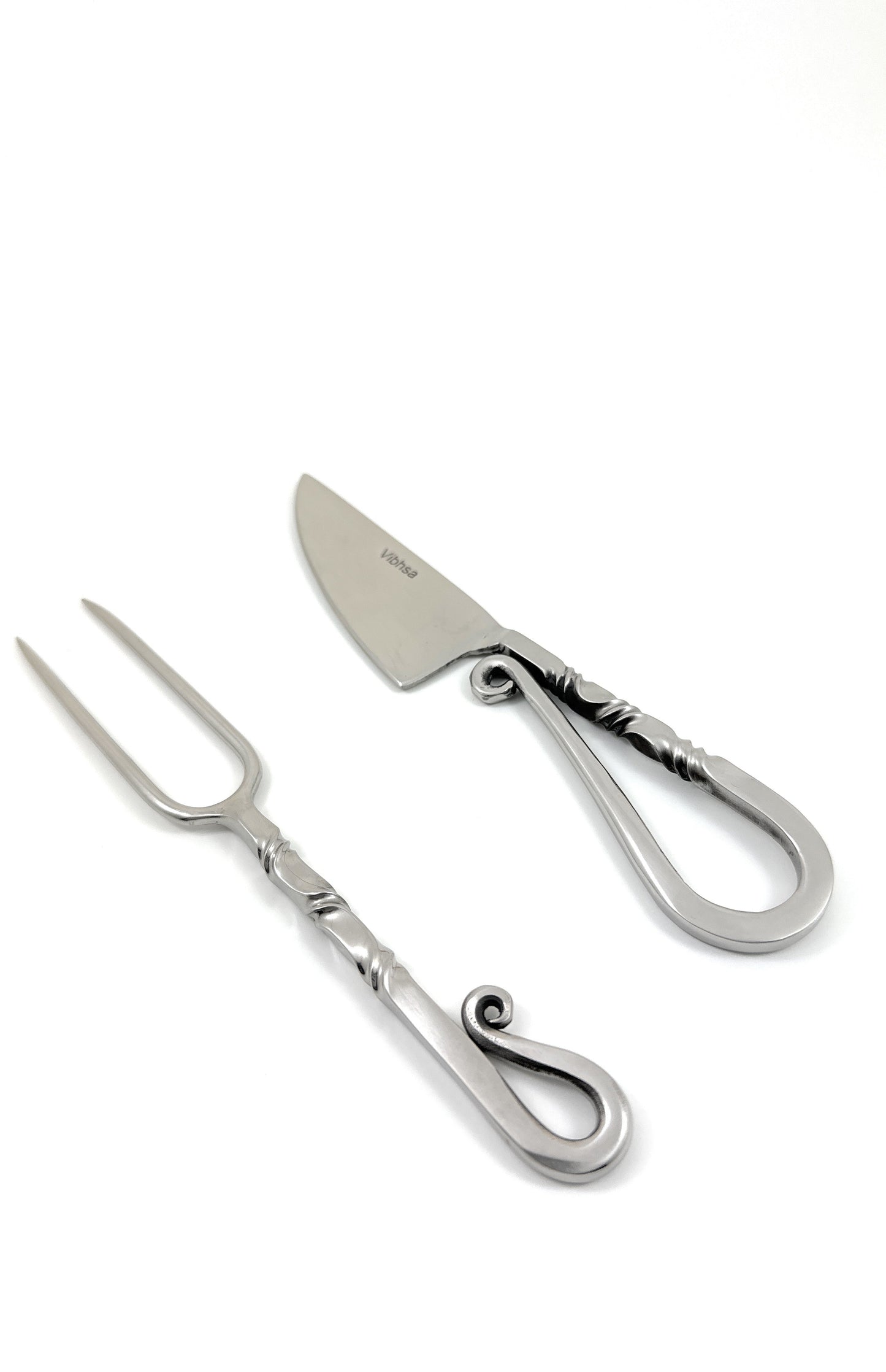 Designer Stainless Steel Carving Knife & Fork Set of 2
