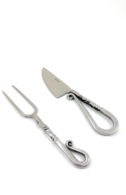 Designer Stainless Steel Carving Knife & Fork Set of 2