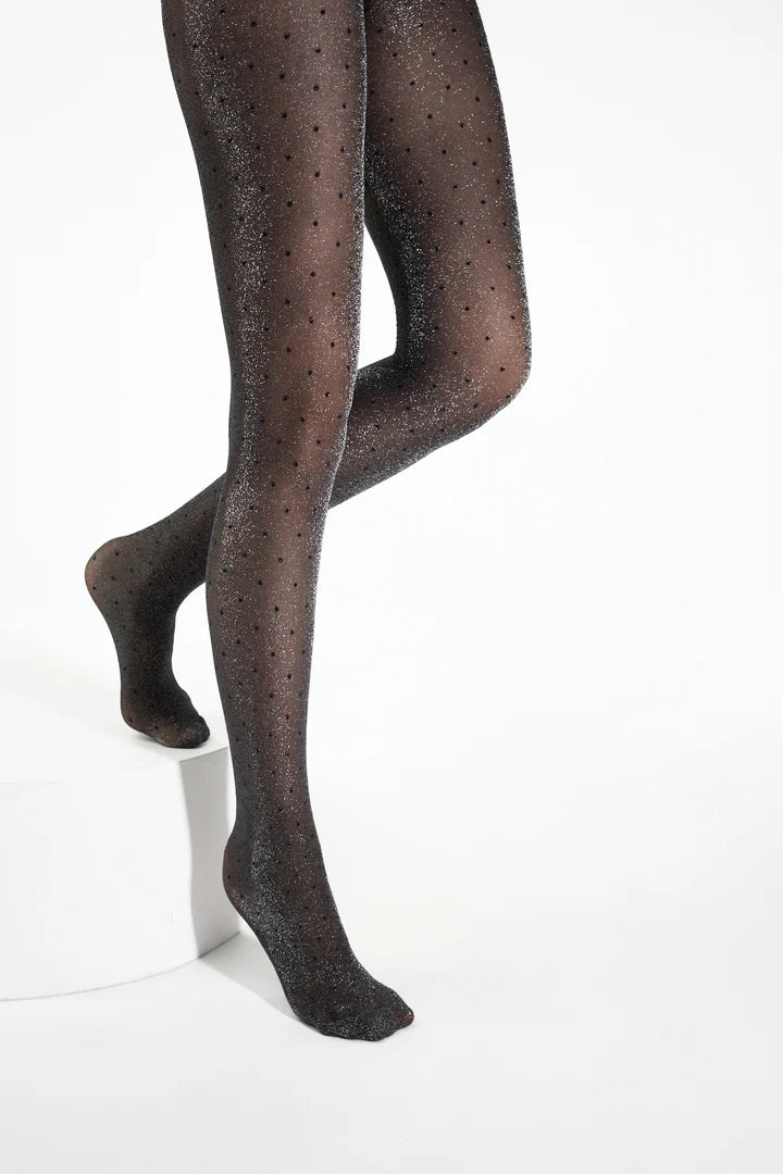 Conte Luxe Dots 30 Den - Жіночі колготки у стилі фентезі з блискучим люрексом та горошком (22С-138СП)