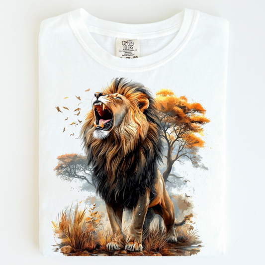 Retro Lion King Of The Jungle Shirt - Printed On Comfort Colors