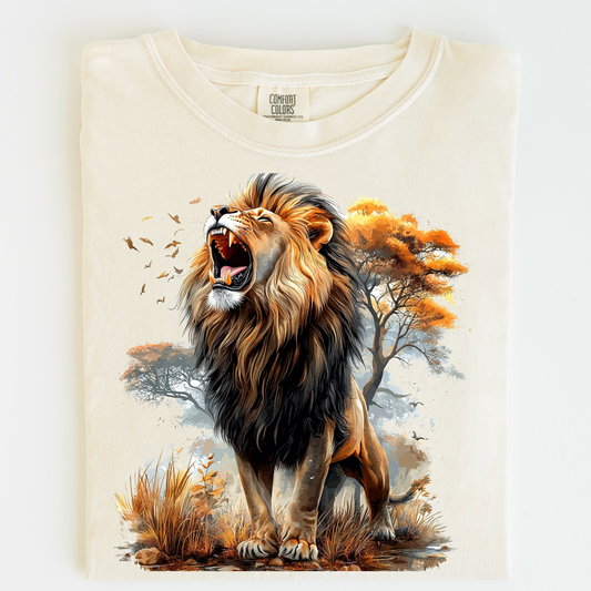 Retro Lion King Of The Jungle Shirt - Printed On Comfort Colors